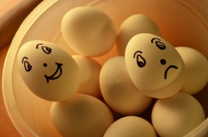 Huevos alegres y tristes